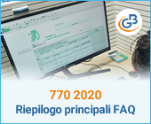 770 2020: riepilogo principali FAQ (domande frequenti)