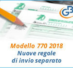 Modello 770 2018: nuove regole di invio separato