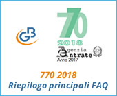 770 2018: riepilogo principali FAQ