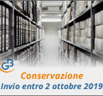 Conservazione 2018: invio entro il 2 ottobre 2019