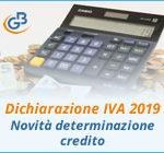 Dichiarazione IVA 2019: novità determinazione credito