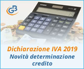 Dichiarazione IVA 2019: novità determinazione credito