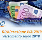 Dichiarazione IVA 2019: versamento saldo 2018