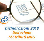 Dichiarazioni 2018: Deduzione contributi INPS