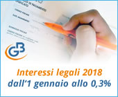 Interessi legali 2018: dall'1 gennaio allo 0,3%