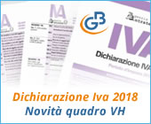 Dichiarazione Iva 2018: novità quadro VH