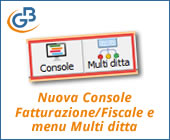 Nuova Console Fatturazione/Fiscale e menu Multi ditta