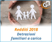 Redditi 2018: detrazioni familiari a carico