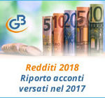 Redditi 2018: riporto acconti versati nel 2017