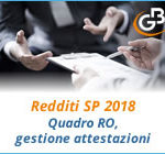 Redditi SP 2018: quadro RO, gestione attestazioni