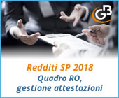 Redditi SP 2018: quadro RO, gestione attestazioni