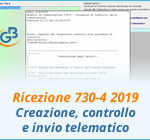 Ricezione 730-4 2019: creazione, controllo e invio telematico