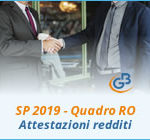 SP 2019 Quadro RO: gestione attestazioni redditi