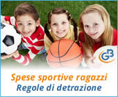 Spese sportive ragazzi 2018: regole di detrazione