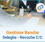 Gestione Banche e gestione Deleghe - Revoche all'utilizzo del conto corrente