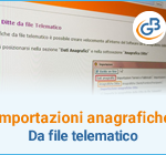 Importazione anagrafiche da file telematico