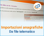 Importazione anagrafiche da file telematico