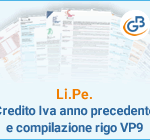 Li.Pe.: Credito Iva anno precedente e compilazione rigo VP9