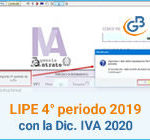 LIPE 4° periodo 2019 con la Dichiarazione IVA 2020