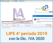 LIPE 4° periodo 2019 con la Dichiarazione IVA 2020