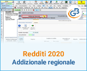 Redditi 2020: Addizionale regionale