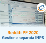 Redditi PF 2020: Gestione separata INPS