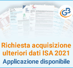 Richiesta acquisizione ulteriori dati ISA 2021: applicazione disponibile