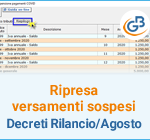 Ripresa versamenti sospesi D.L. 34/2020 (decreto rilancio) e D.L. 104/2020 (decreto agosto)