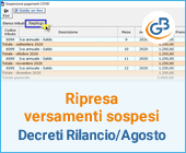 Ripresa versamenti sospesi D.L. 34/2020 (decreto rilancio) e D.L. 104/2020 (decreto agosto)